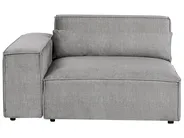 Modular Corner Sofa 4 Seater HELLNAR with Ottoman Fabric Grey Left Hand_912022