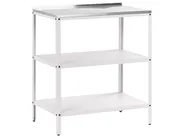 Outdoor-Küche 3er Set mit Spüle VILAMA Weiß Metall_974151
