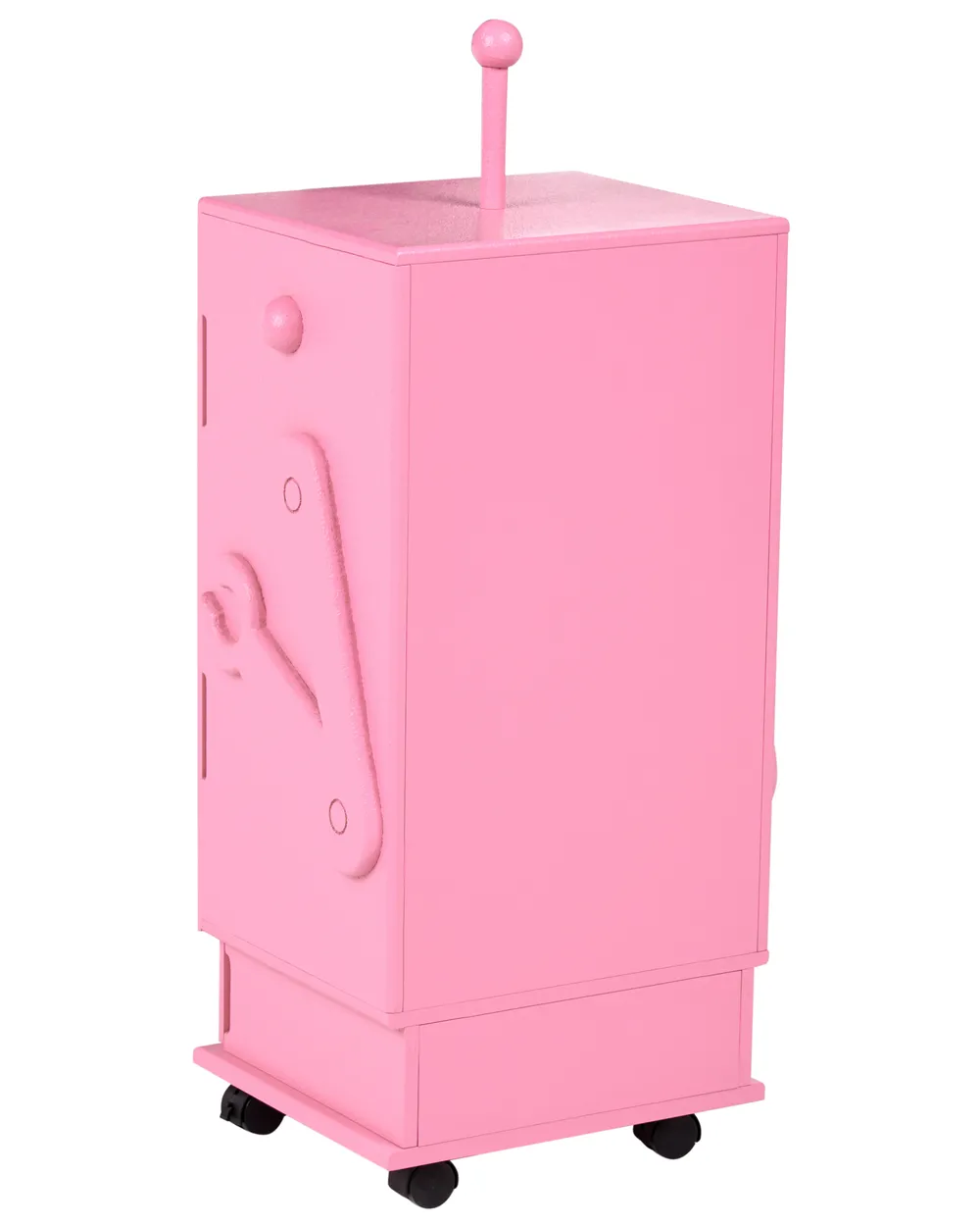 Cabinet EDGAR 89 cm Pink with Wheels_1064635