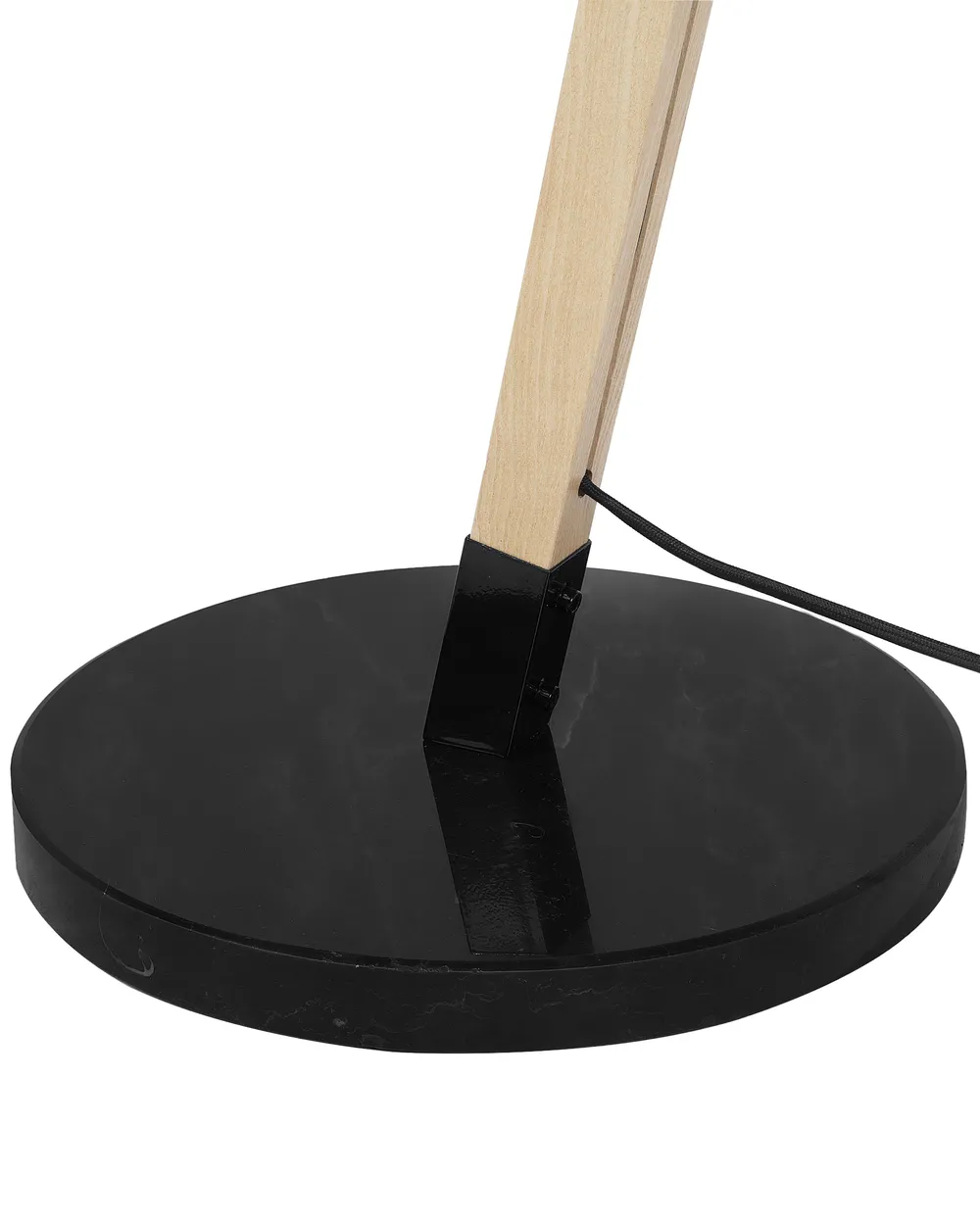 Stehlampe HETTON verstellbar Eichenholz Schwarz_700138