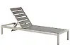 Sonnenliege NARDO mit Relaxfunktion Metall Grau