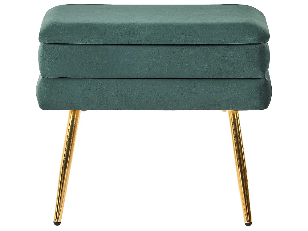 Upholstered Storage Bench ODESSA Velvet Dark Green_1188390