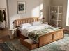 Bett mit 2 Schubladen OLENDON Kiefernholz Braun 160 x 200 cm