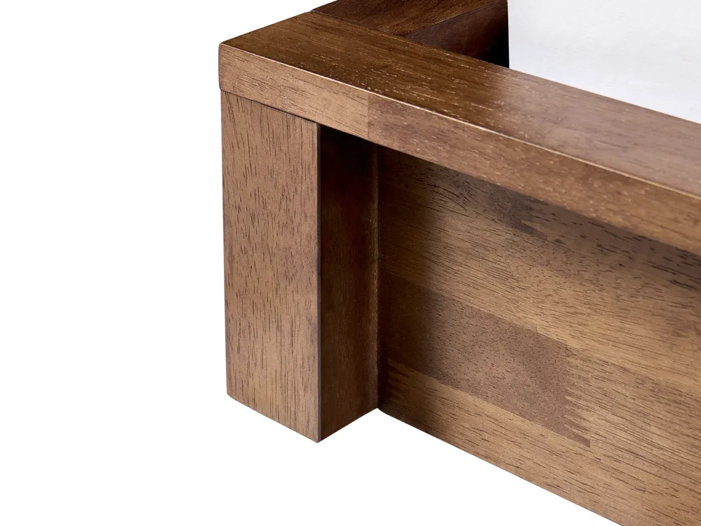 Bett ohne Kopfteil Holz ANTRAS 160 x 200 cm Dunkelbraun_1032930