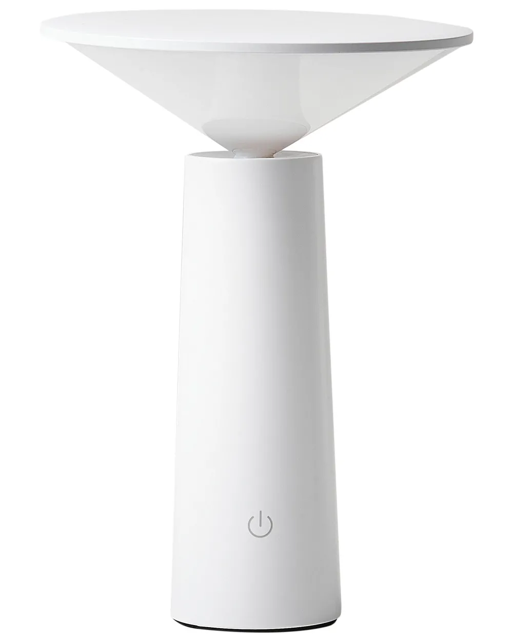 Kabellose LED Tischlampe LEVIRA mit Dimmer Metall Weiß