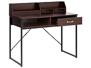 Pisalna miza za domačo pisarno z nadgradnjo ZYRA 110 cm 50 cm Temno rjava barva_1191635