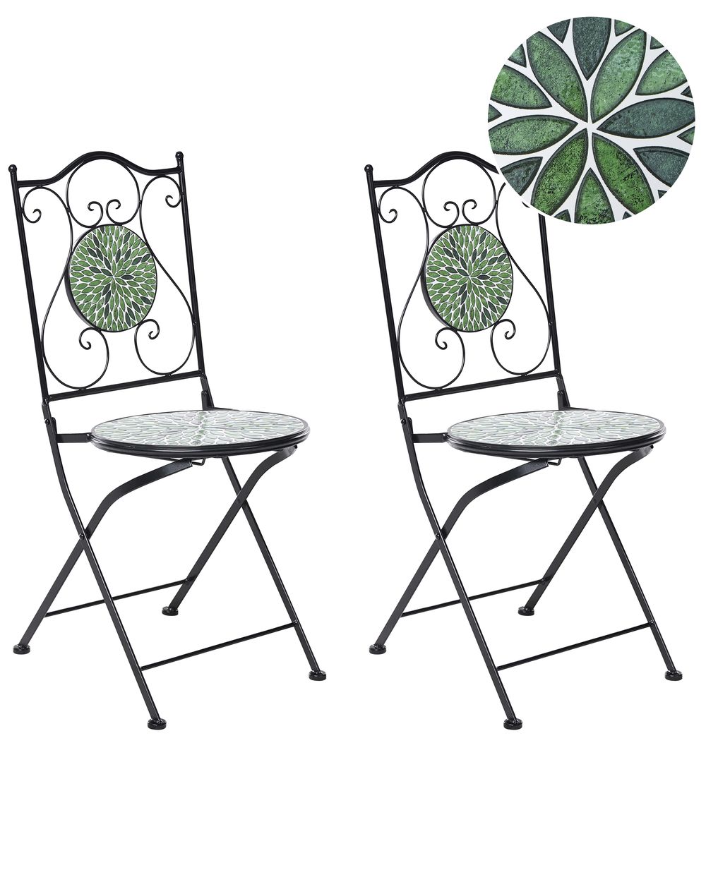 Set van 2 tuinstoelen CIVATE Metaal Groen