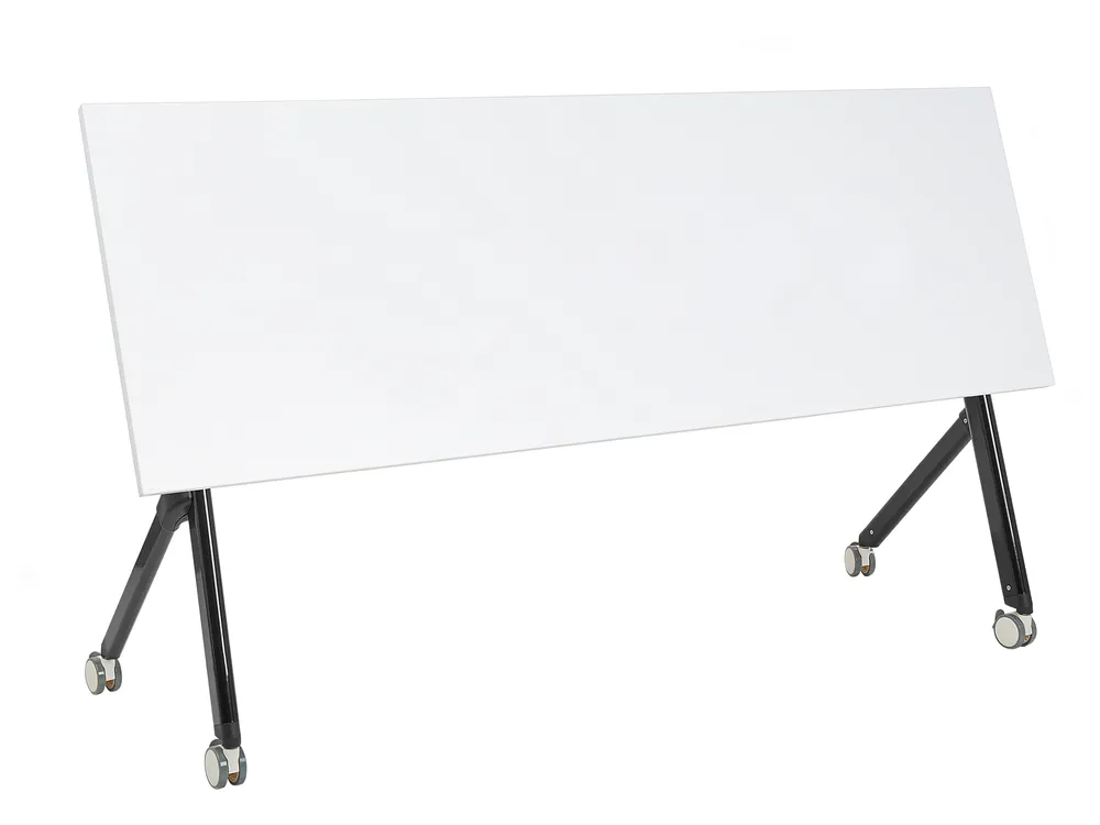 Zusammenklappbarer Schreibtisch BENDI 180 cm 60 cm mit Rädern Weiß_922352