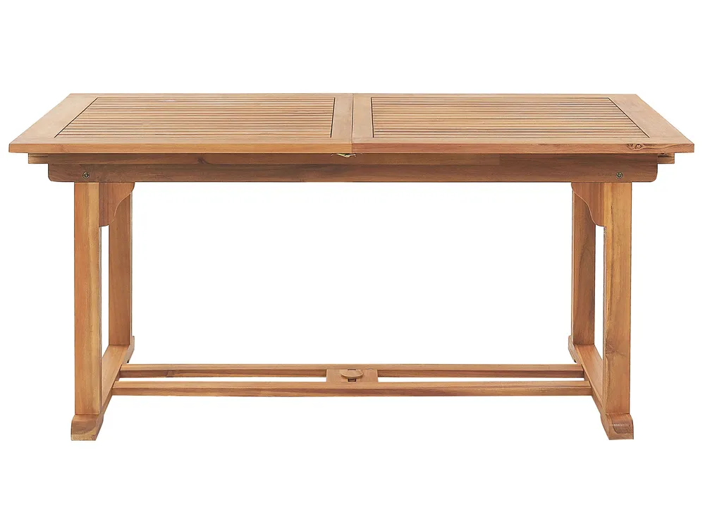 Ausziehbarer Gartentisch JAVA 160/220 cm 90 cm Akazienholz Hellbraun_767693