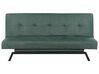 Sofa Bed 3 Seater LEEDS Fabric Green