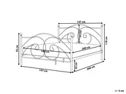 Bett mit Lattenrost Metall DINARD 140 x 200 cm Schwarz_765088