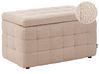 Ottomane mit Stauraum MICHIGAN Bouclé Beige