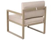 Lounge Set mit Tisch und Ottomane 2-Sitzer NOCI modular Metall Beige_1026728