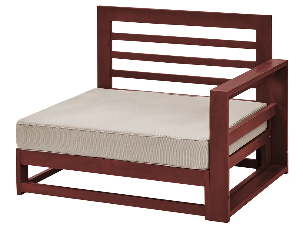 Lounge Set mit Tisch 4-Sitzer TIMOR modular Akazienholz Dunkelrot_856582