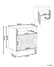 Bedside Table BONDI Light Brown_1029797