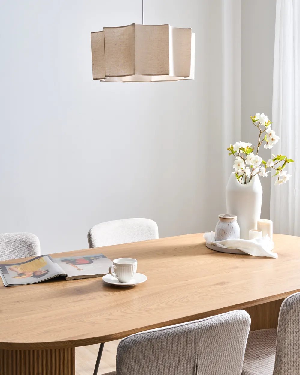 Pendant Lamp LUENHA Metal Beige_1027216