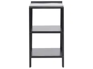 Outdoor-Küche 4er Set mit Spüle VILAMA Schwarz Metall_872628