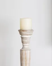 Kerzenständer MALLAWI 50 cm Mangoholz Hellbraun_1035873