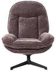 Fauteuil pivotant AREMARK Tissu chenille Marron foncé_1162093
