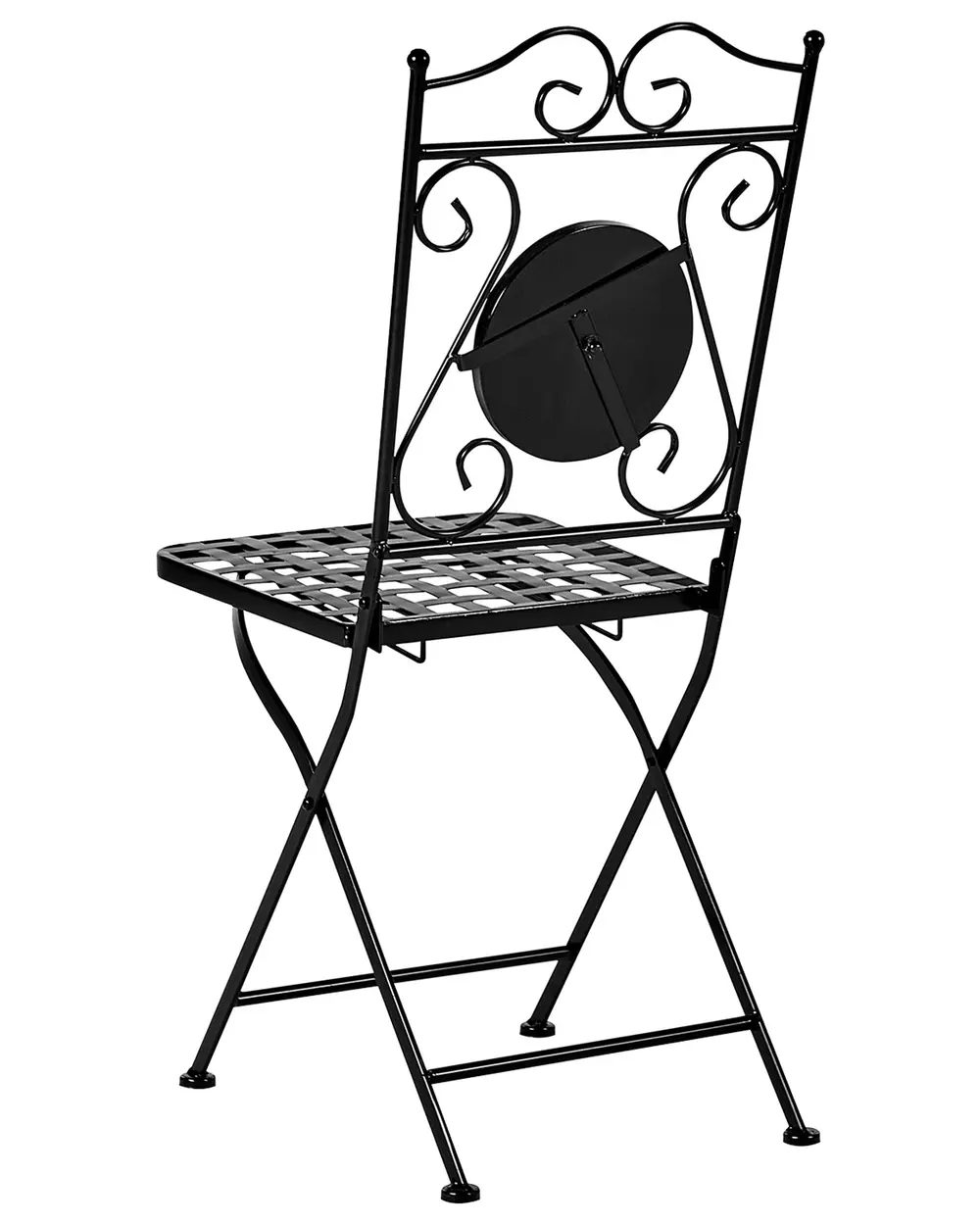 Gartenstuhl 2er Set CARPINO Metall Schwarz_919915