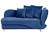 Rechtsseitige Chaiselongue MERI mit Stauraum Samtstoff Marineblau