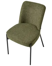 Set mit 2 Stühlen MALIN Bouclé Dunkelgrün_987066