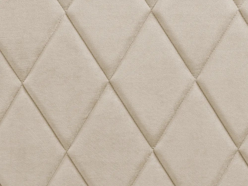 Ottoman Bed ROCHEFORT Velvet Beige 140 x 200 cm (EU Double)_857285