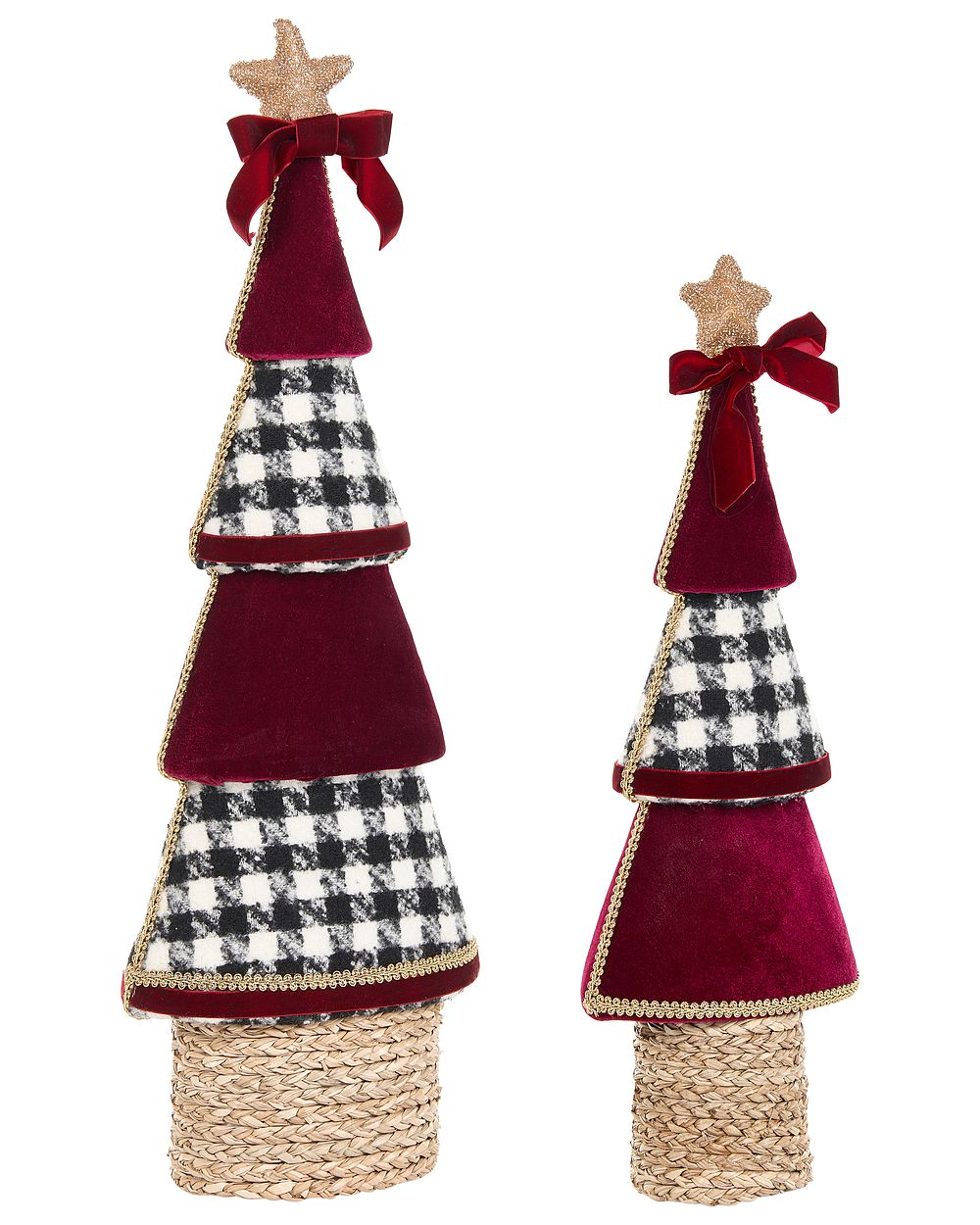 Set of 2 Figurines ALVSBYN 55/70 cm Christmas Tree Brown