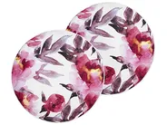 Gartenkissen 2er Set LANROSSO Blumenmuster 40 x 40 cm Rosa_881439