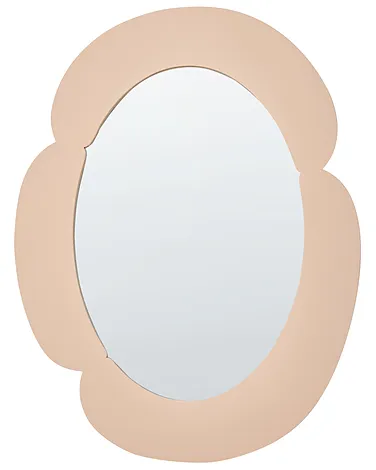 Wandspiegel ALVENA 60 cm 80 cm Beige
