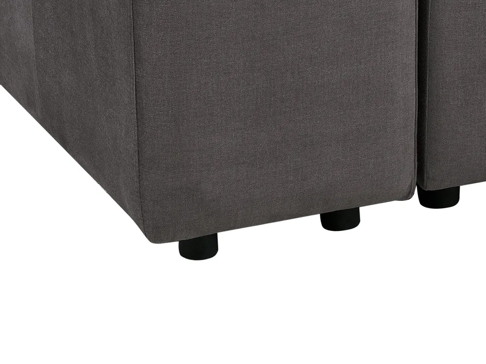 Modular Sofa 3 Seater FALSTERBO with Ottoman Velvet Taupe_919357