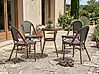 Bistro Table RIFREDDO 70 cm 70 cm Tempered Glass Grey