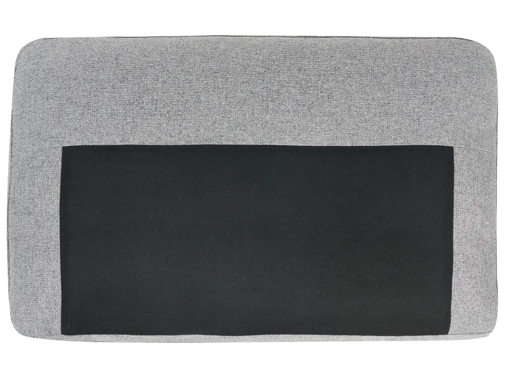 Eckschlafsofa 3-Sitzer HRISEY mit Stauraum Kunstleinen Grau linksseitig_956030