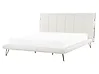 Bed Faux Leather BETIN 160 x 200 cm (EU King Size) Light Beige