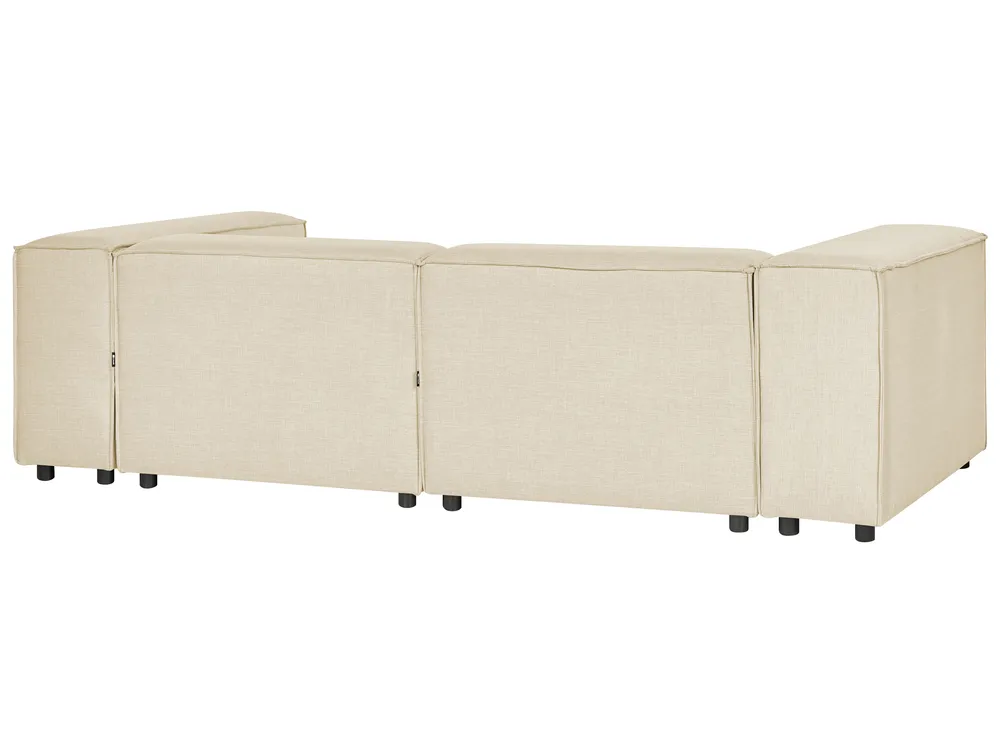 Modular Corner Sofa 2 Seater APRICA Faux Linen Beige Right Hand_856933