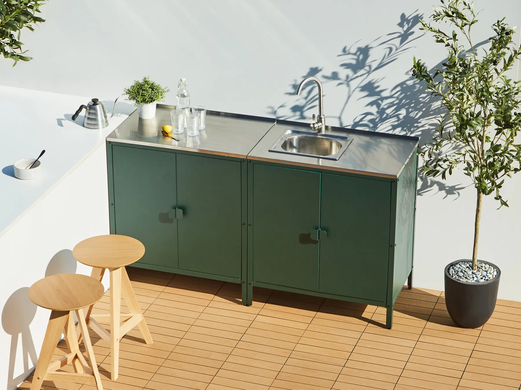 Outdoor-Küchenschrank VILAMA Grün_974010
