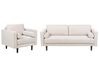 Sofa Set 4-Sitzer NURMO Stoff Hellbeige
