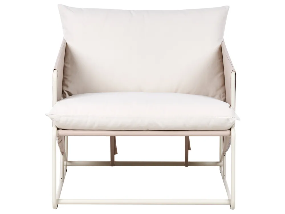 Gartensofa Set 4-Sitzer PONTE Metall Hellbeige_1013441