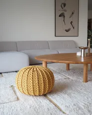 Pouf CONRAD Baumwolle Senfgelb_1048150