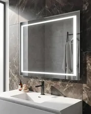 LED-Badezimmer-Spiegel EYRE 80 cm 60 cm Silber_748413