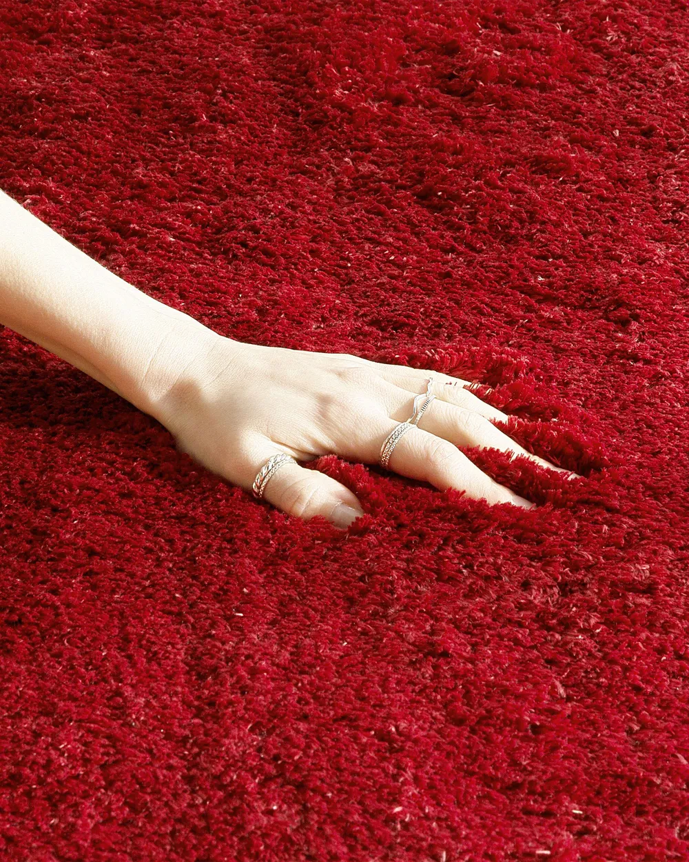 Shaggy Rug EVREN Red 140 x 200 cm_758828