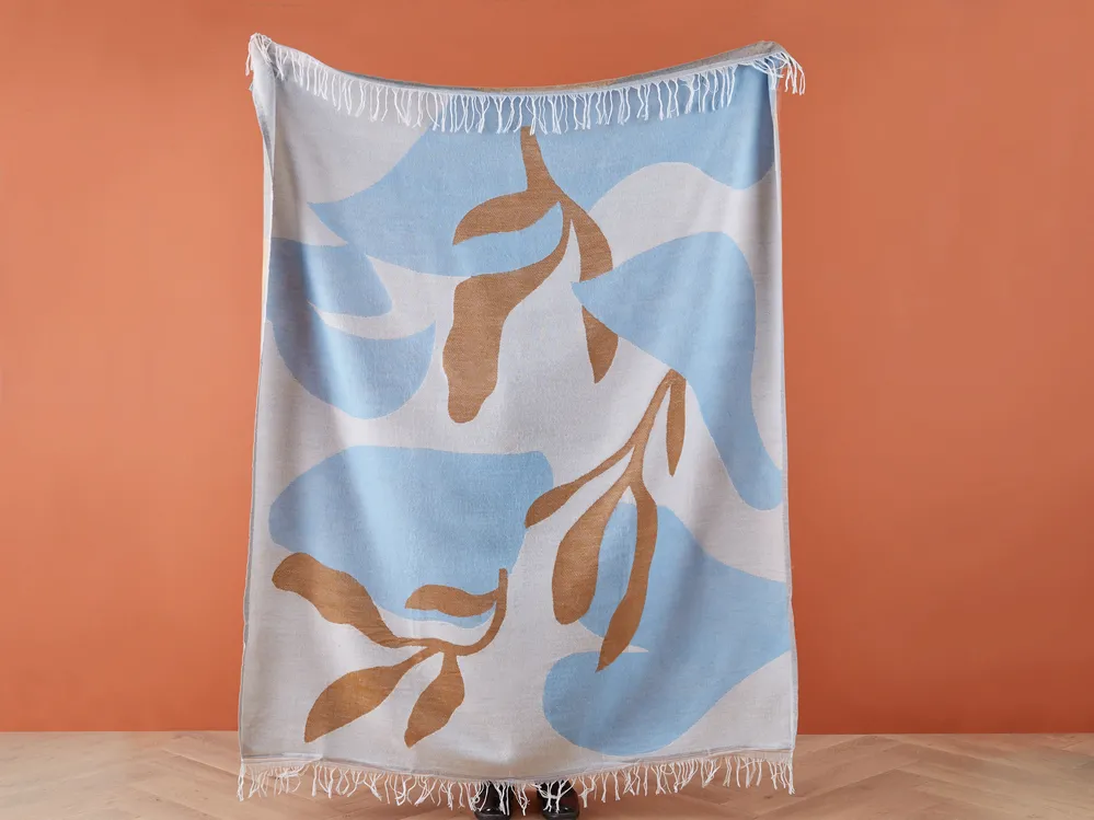 Kuscheldecke HAKUI 130 x 170 cm Blau_868847