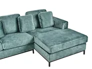 Ecksofa 4-Sitzer OSLO Samtstoff Blaugrün linksseitig_964392