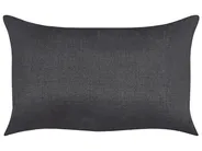 Dekokissen 2er Set BANORI 30 x 50 cm Leinen Schwarz Ohne Muster_903795