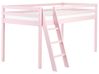 Halbhochbett Kiefernholz ASCOUX 90 x 200 cm Rosa