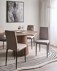 Esszimmerstuhl 4er Set RINER Stoff Taupe_1024478