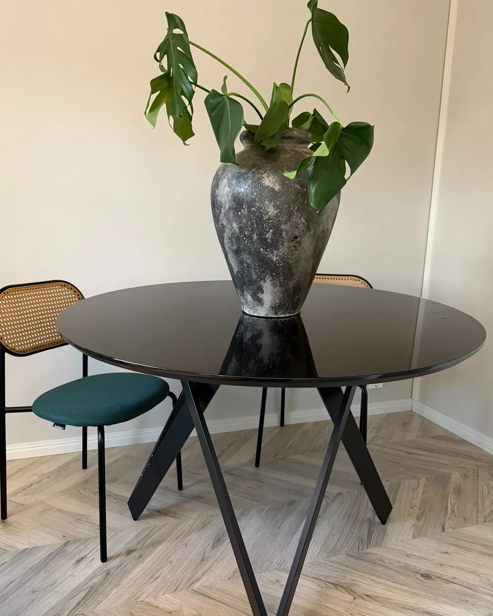 Set of 2 Dining Chairs ADAVER Metal Black_991776