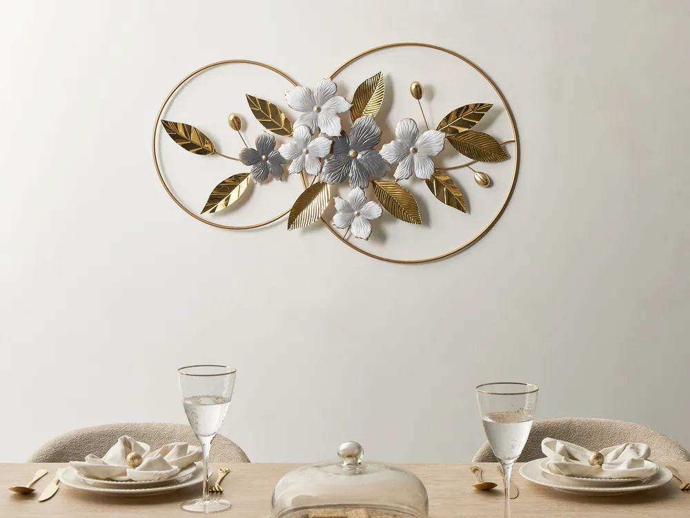 Wandobjekt Blatt DYSPROSIUM Metall 61 cm Gold