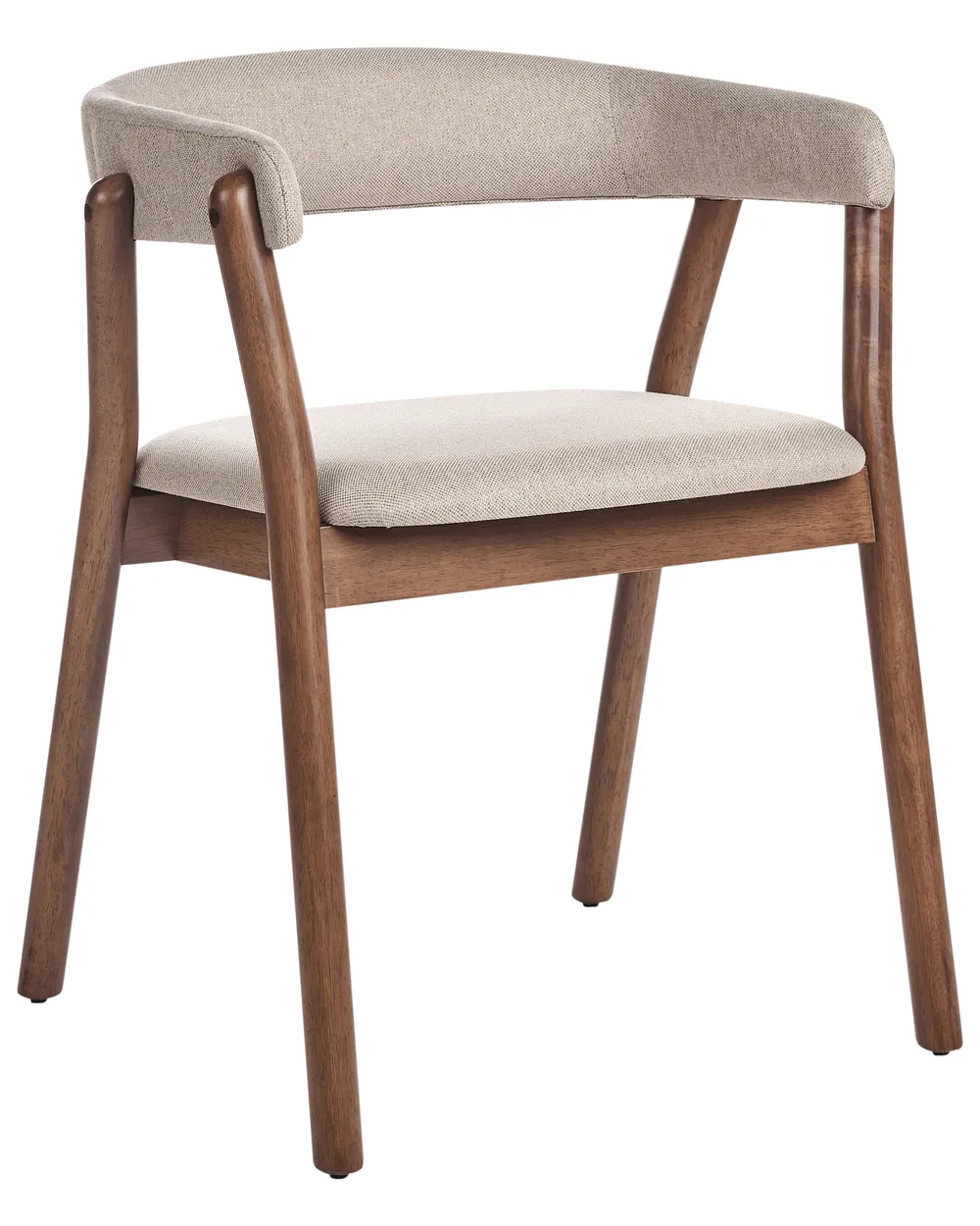 Esszimmerstuhl 2er Set MYLO Stoff Dunkelbraun / Beige_949185