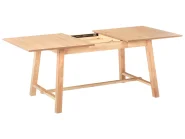 Extending Dining Table BARNES Light Ash Wood 160/200 cm 90 cm_992698